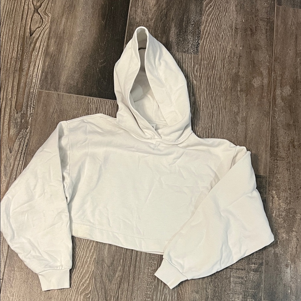 ALO Yoga Cream Cropped Hoodie
